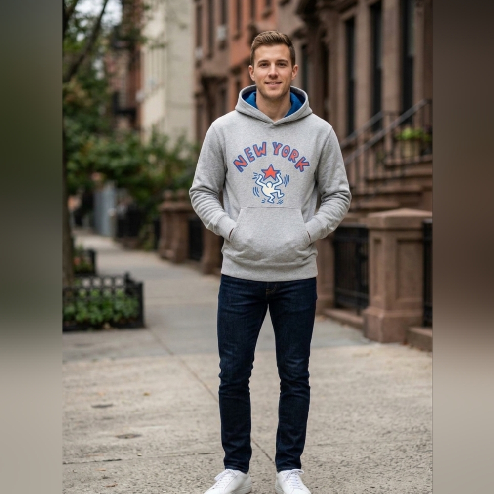 Gray New York Hoodie